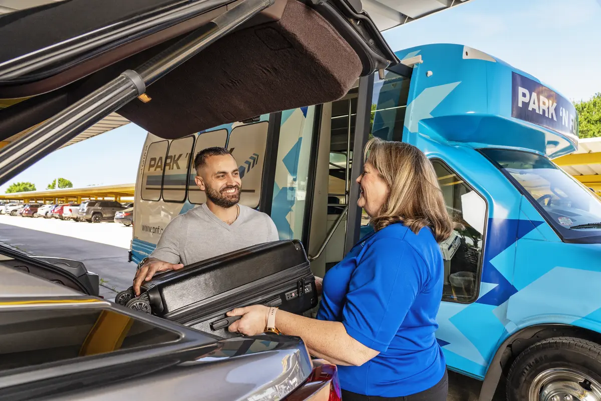 airport shuttle with driver